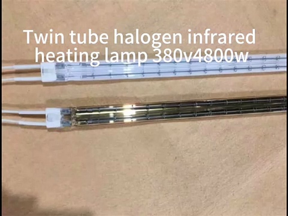 Twin tube 900mm 380v4800w Infrared Halogen Lamp Heater Replacement Lamp