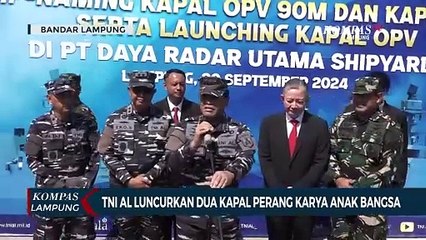 TNI AL Luncurkan 2 Kapal Perang Karya Anak Bangsa