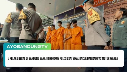 5 Pelaku Begal di Bandung Barat Diringkus Polisi Usai Viral Bacok dan Rampas Motor Warga