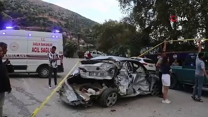 O anlar kamerada! Hafriyat kamyonu 7 otomobili biçti