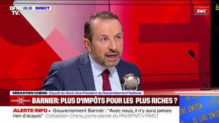 Pour Sébastien Chenu (RN), le gel du barème de l'impôt sur le revenu est "une ligne rouge, une hausse d'impôt déguisée"