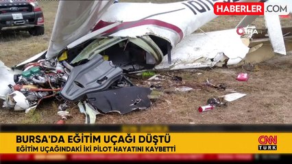 Bursa'da eğitim uçağı düştü! 2 pilot hayatını kaybetti