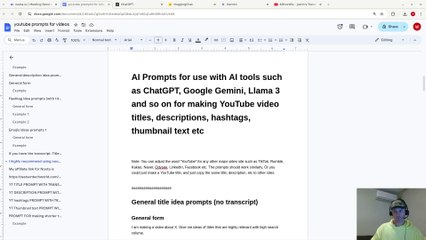 AI Prompts for YouTube Video Titles & More