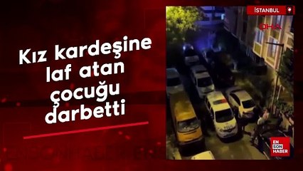 Avcılar’da kız kardeşine laf atan çocuğu darbetti