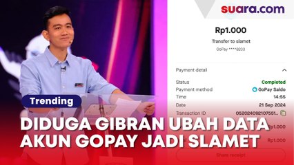 Sempat Ubah Data Akun GoPay Jadi Slamet, Nama Gibran Rakabuming di Ovo Masih Sama
