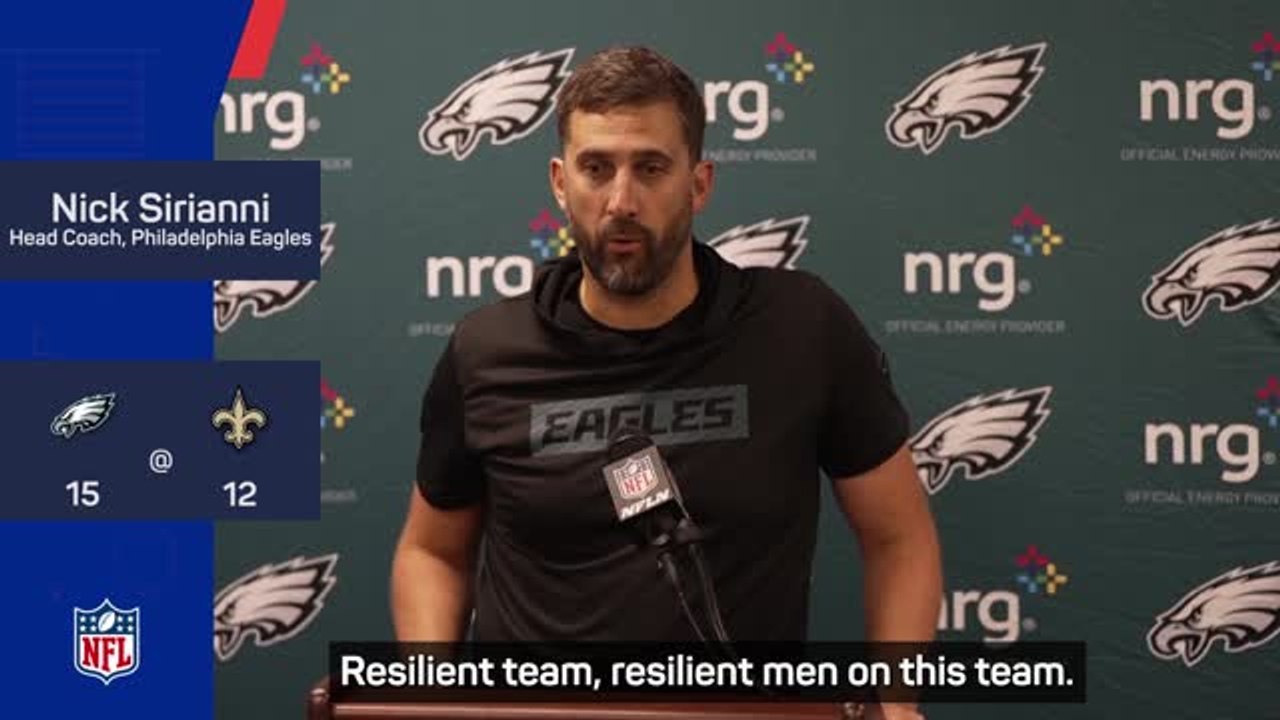 Sirianni praises Eagles' resilience in win at New Orleans