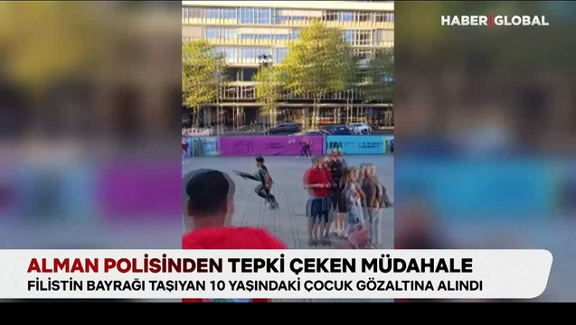 Alman polisinden tepki çeken müdahale: Filistin bayrağı taşıyan 10 yaşındaki çocuk gözaltına alındı