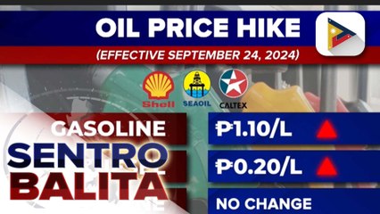 Higit P1 taas-presyo sa gasolina, ipatutupad bukas; diesel, may taas-presyo rin