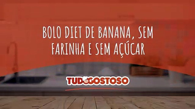 Bolo diet de banana, sem farinha e sem açúcar