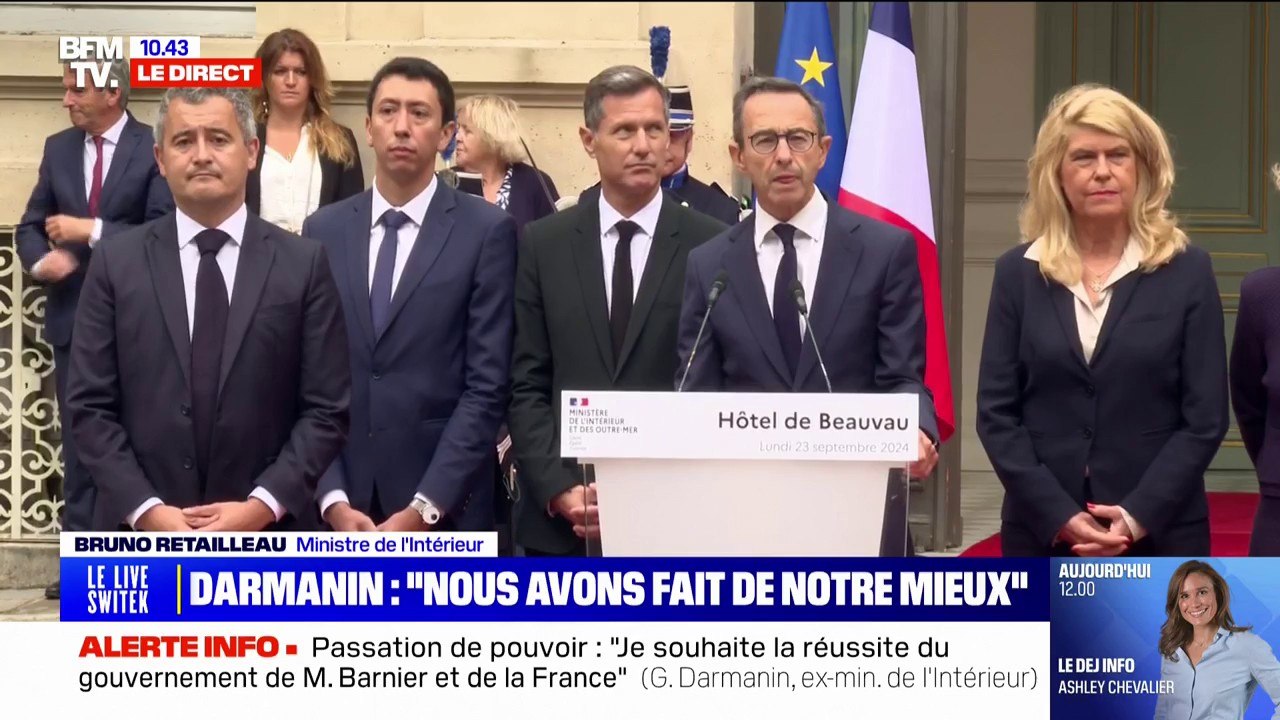 Bruno Retailleau (ministre de l'Intérieur): "Je ne tolérerai aucune atteinte physique ou verbale(...)ni la haine vis-à-vis de nos forces de l'ordre"