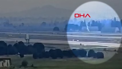 Bursa'da eğitim uçağı düştü; o anlar kamerada