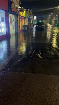 Flooding in Colliers Wood, south London on Monday morning