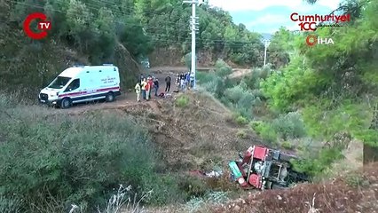 Antalya'da arazöz devrildi 3 orman işçisi yaralandı