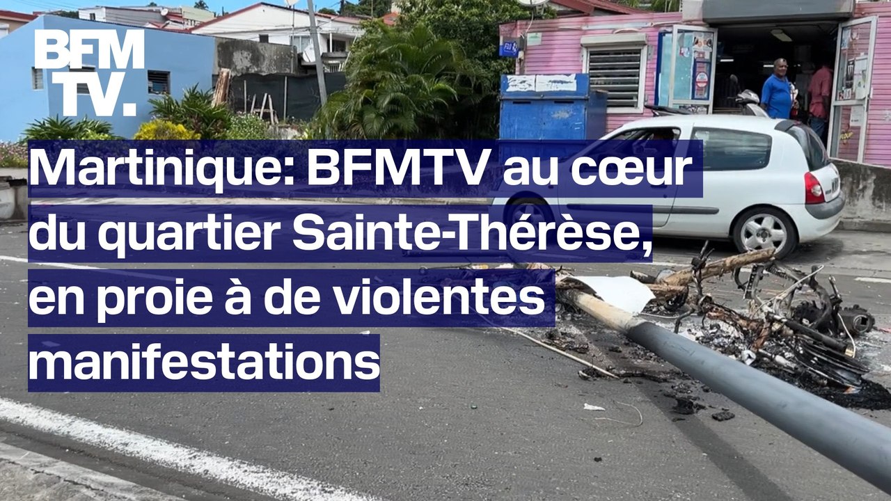 BFMTV au cœur du quartier Sainte-Thérèse, en Martinique, coupé du monde à cause de violentes manifestations contre la vie chère