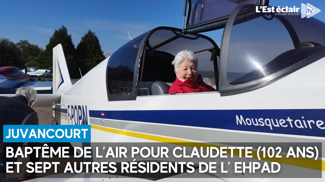 Baptême de l’air pour Claudette, 102 ans, et sept autres résidents de l’Ehpad de Bar-sur-Aube