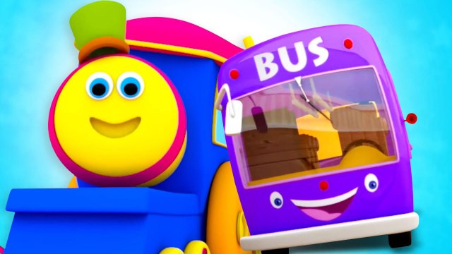 Wheels On The Bus Go Round And Round Kindergarten Rhyme for Kids