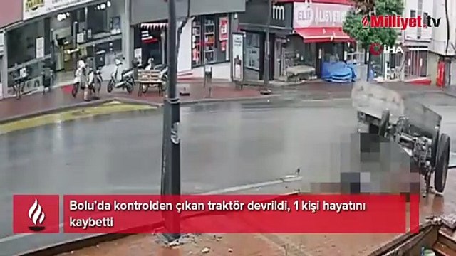 Bolu'da korkunç ölüm anı! Traktörün altında kalarak can verdi