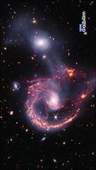 Galactic Collision: Arp 107's Starry Secrets Unveiled by #jwst ! #short  #shortvideo