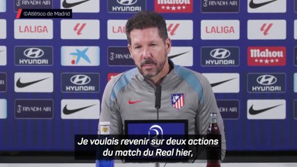 Simeone interrogé sur la non-expulsion de Vinicius et Endrick