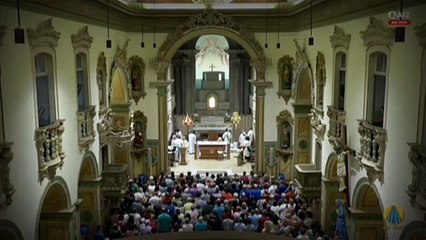 Angelus com o padre Camilo na igreja histórica de Nossa Senhora Aparecida no dia 18 de Setembro de 2024