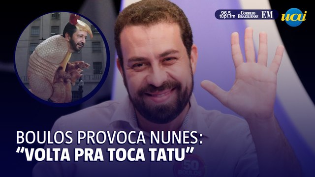Boulos provoca Nunes com jingle tatu ; veja o vídeo