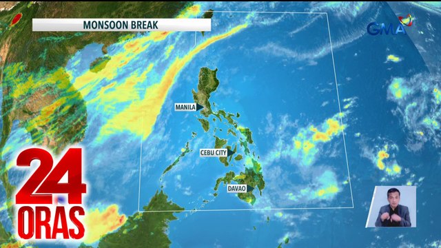 PAGASA - asahan ang mas maaliwalas na panahon dahil sa monsoon break pero posible pa rin ang localized thunderstorms | 24 Oras