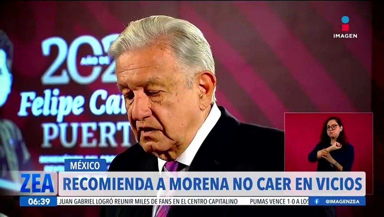 López Obrador recomienda a los militantes de Morena no caer en vicios como el PRD