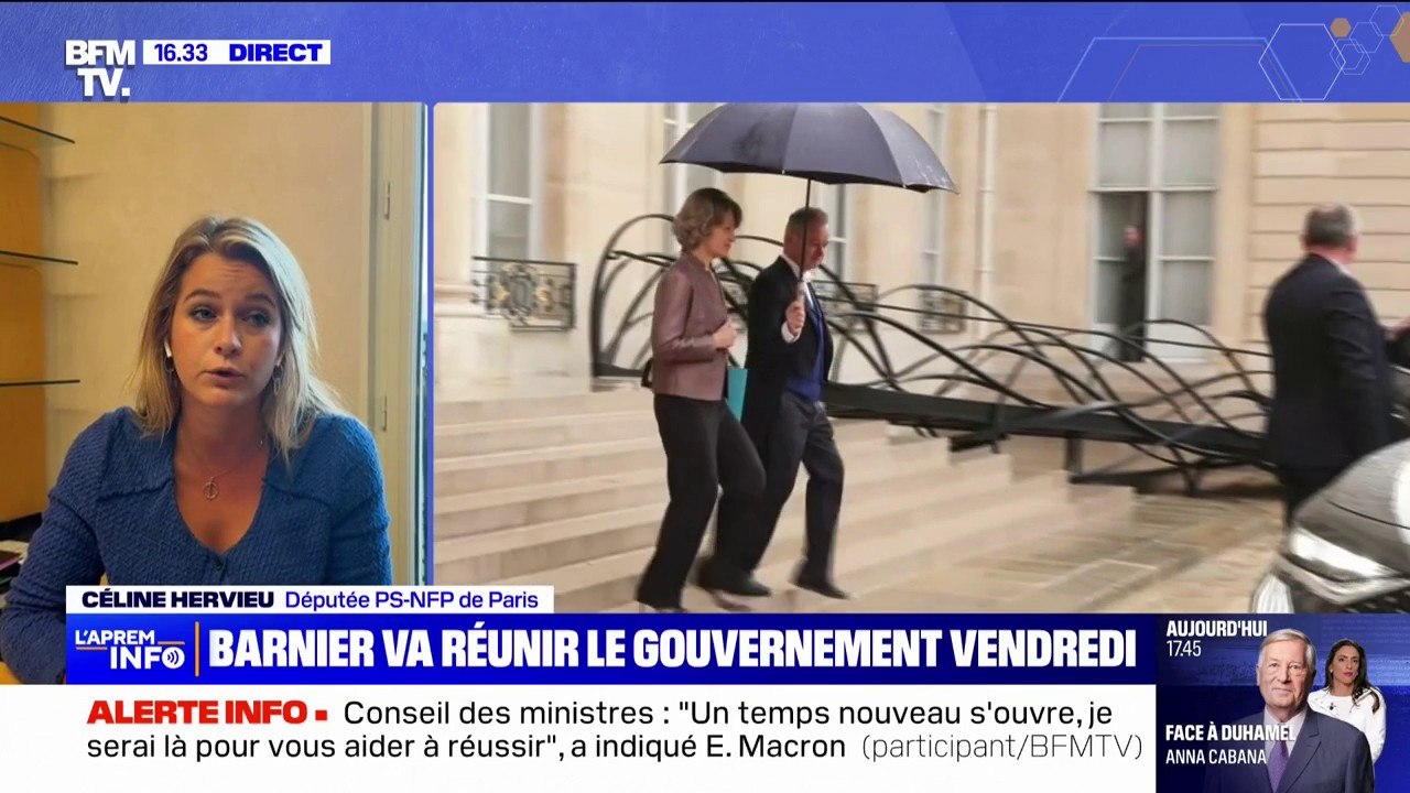 Gouvernement Barnier: "On assiste aux noces entre la droite macroniste et les Républicains", estime Céline Hervieu (députée PS de Paris)