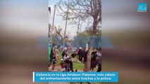 Violencia en la Liga Amateur Platense: más videos del enfrentamiento entre hinchas y la policía