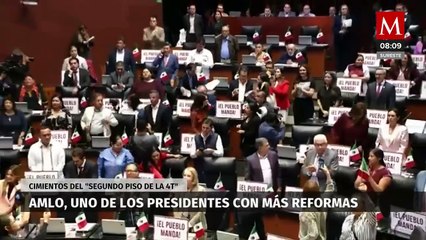 AMLO lega 27 reformas constitucionales para el segundo piso de la 4T al cerrar su sexenio