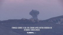 Fumaça cobre o sul do Líbano após outra rodada de ataques israelenses