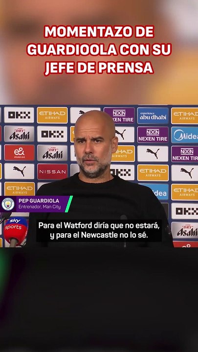 Momentazo de Guardiola con su jefe de prensa