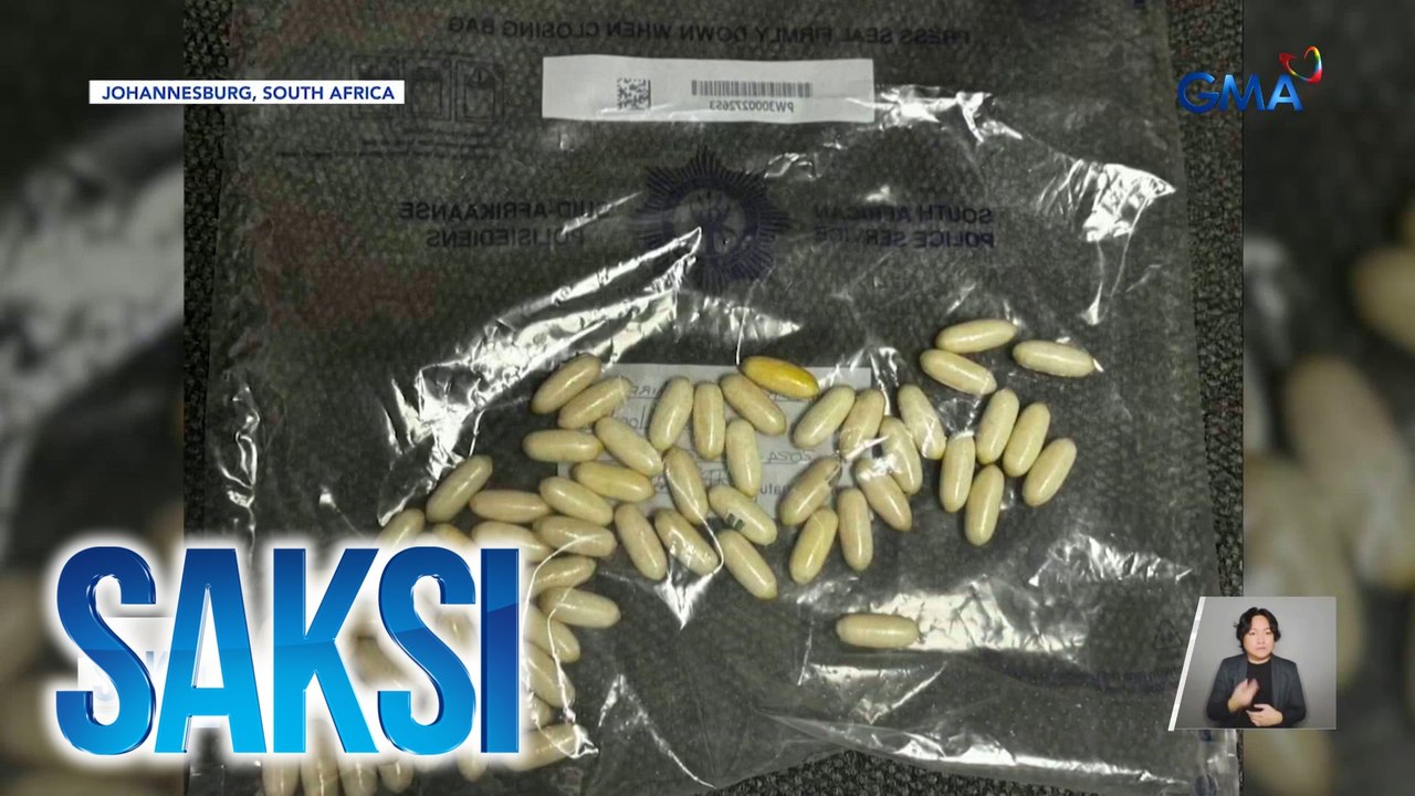 63 capsules ng hinihinalang cocaine, nakuha sa tiyan ng isa umanong drug mule | Saksi