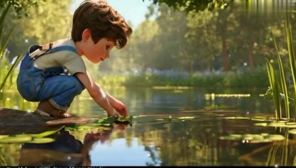 The boy and the frog cubbins / english cartoon for kids.