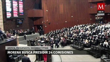 Morena busca presidir 24 comisiones en San Lázaro, incluyendo presupuesto, hacienda y seguridad
