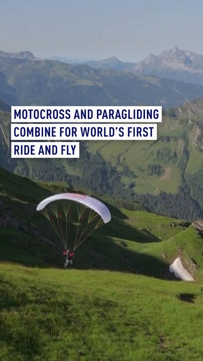 Motocross and paragliding combine for world's first Ride and Fly  Motorcross