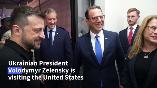 Ukraine's Zelensky visits ammunition factory during US trip