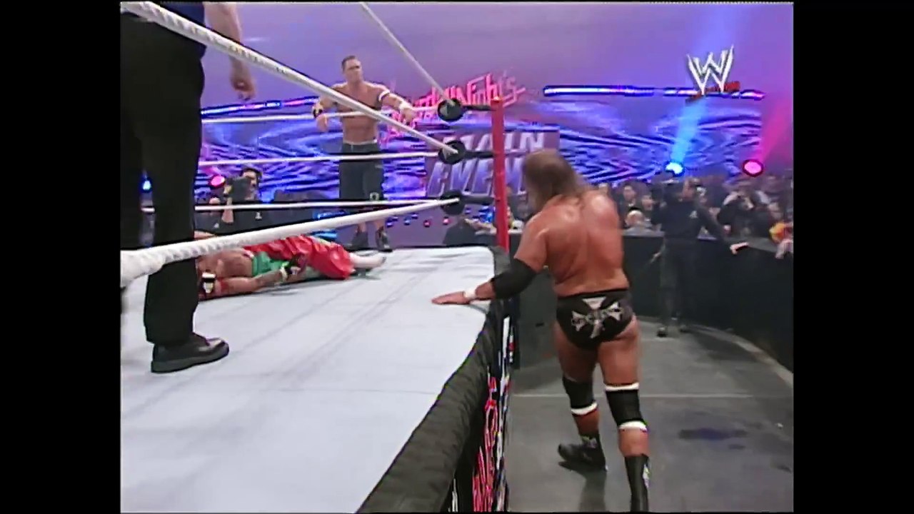 FULL MATCH_ Cena _ HHH vs. Angle, Mysterio _ Orton_ Saturday Night's Main Event, March 18, 2006