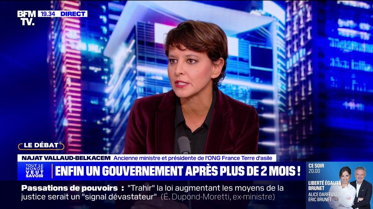 Gouvernement Barnier: "On a le sentiment que c'est le programme du Rassemblement national qui se prépare", pour l'ancienne ministre Najat Vallaud-Belkacem