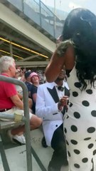 Proposal gone wrong at Yankee Stadium!   .#baseball #yankees #yankeestadium #prank #proposal