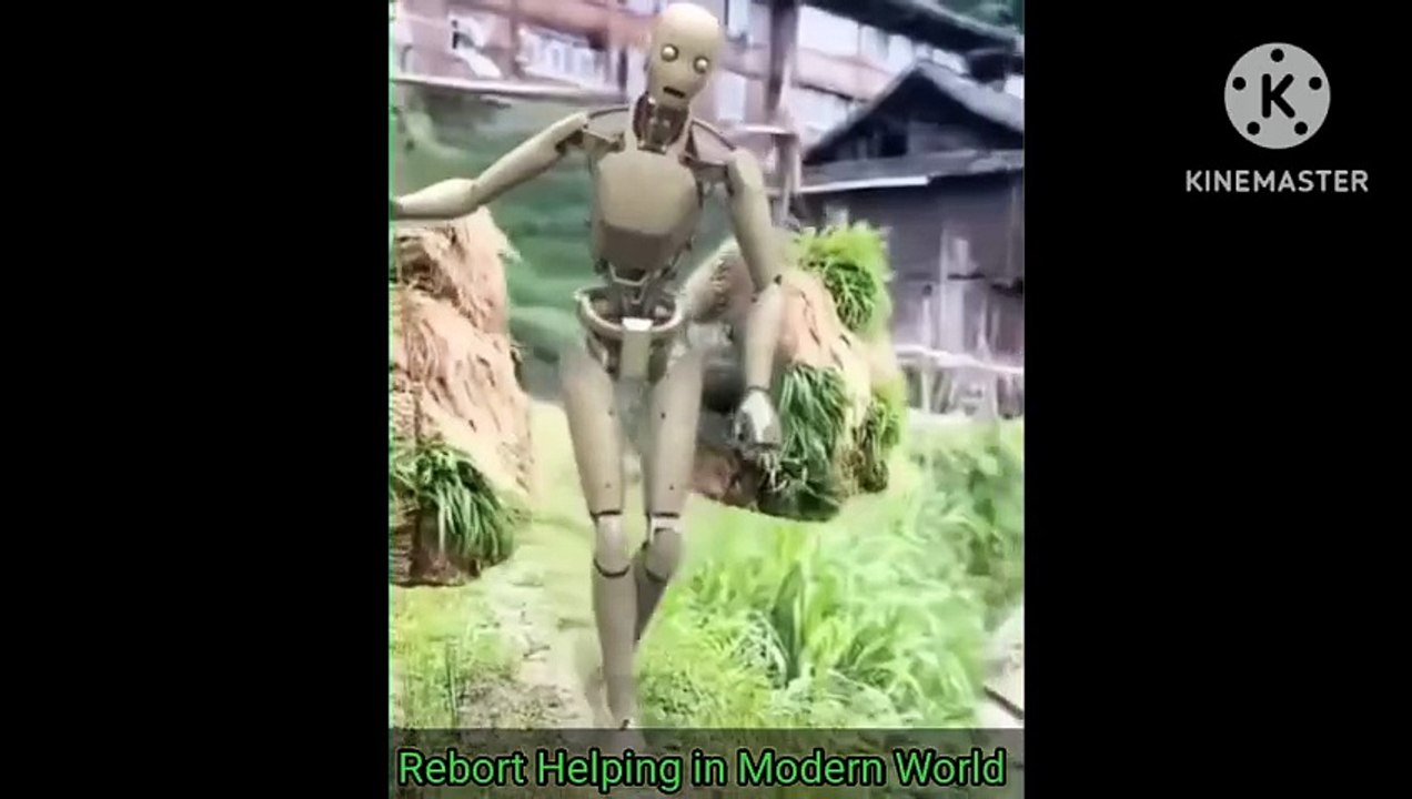 Discover the fun side of technology as a robot helps a man