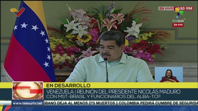 Reunión con integrantes del movimiento de los trabajadores sin tierra de Brasil