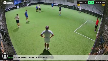 Faute de Matthieu B - BOCA JUNIOR