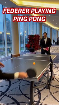 Federer Dazzles with Ping Pong Skills at Laver Cup Ceremony