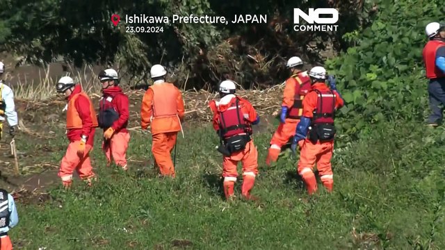 Chuvas torrenciais na província de Ishikawa, no centro do Japão, fizeram sete mortos