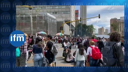 Estudiantes de la U. Distrital de Bogotá protestan por corrupción en la institución