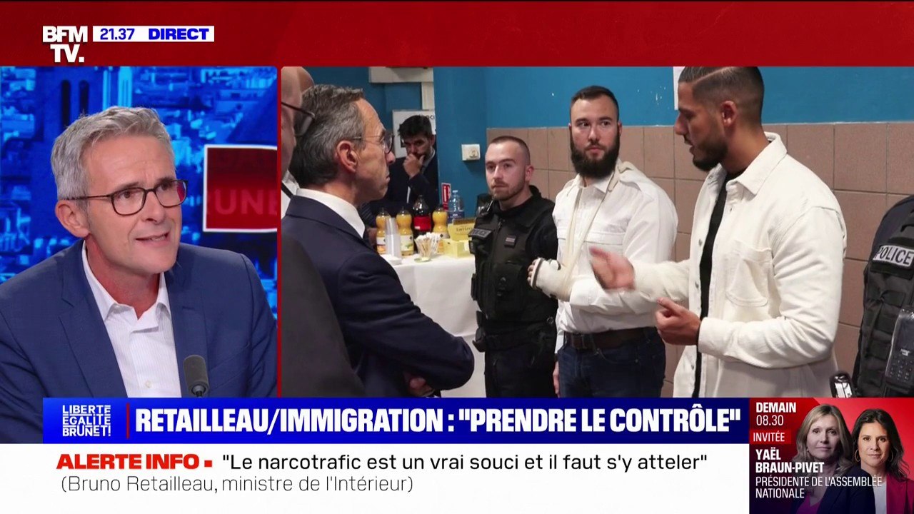 Bruno Retailleau à La Courneuve: "J'aurais aimé qu'il y aille en prévenant les élus locaux", regrette Stéphane Troussel (président PS du département de Seine-Saint-Denis)