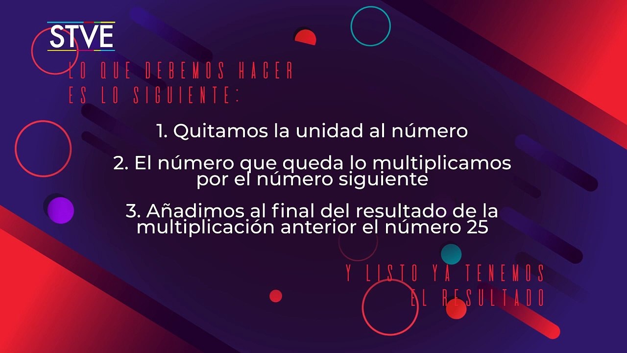 Mate Tips: Elevar al cuadrado números que terminen en 5