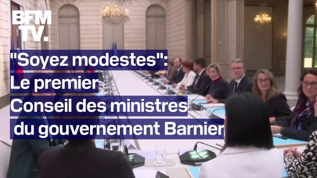 Soyez modestes : le premier Conseil des ministres du gouvernement Barnier