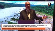 El discurso completo del gobernador de Misiones en el cierre de la 62° Asamblea General de ADEPA que se realizó en Posadas